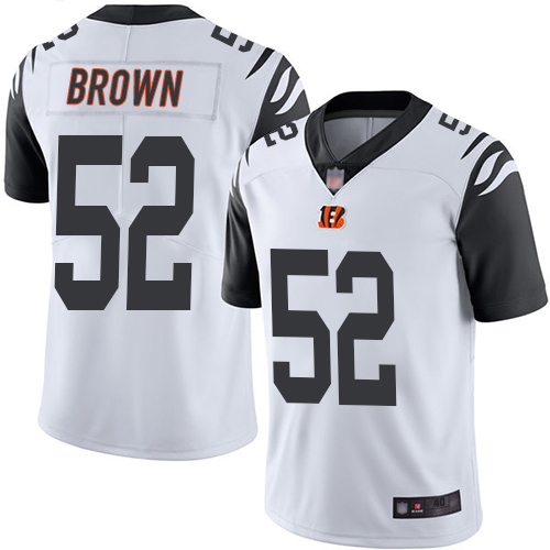Cincinnati Bengals Limited White Men Preston Brown Jersey NFL Footballl #52 Rush Vapor Untouchable